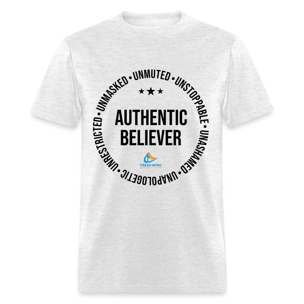 Authentic Believer - Unisex Classic T-Shirt - LIGHT COLORS - light heather gray