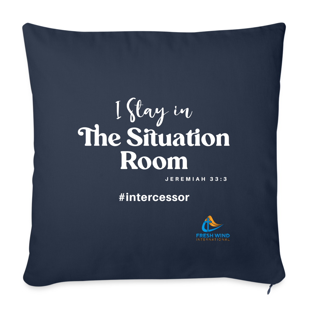 Throw Pillow Cover 18” x 18” - navy