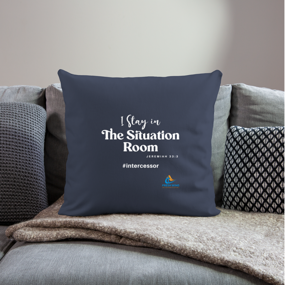 Throw Pillow Cover 18” x 18” - navy