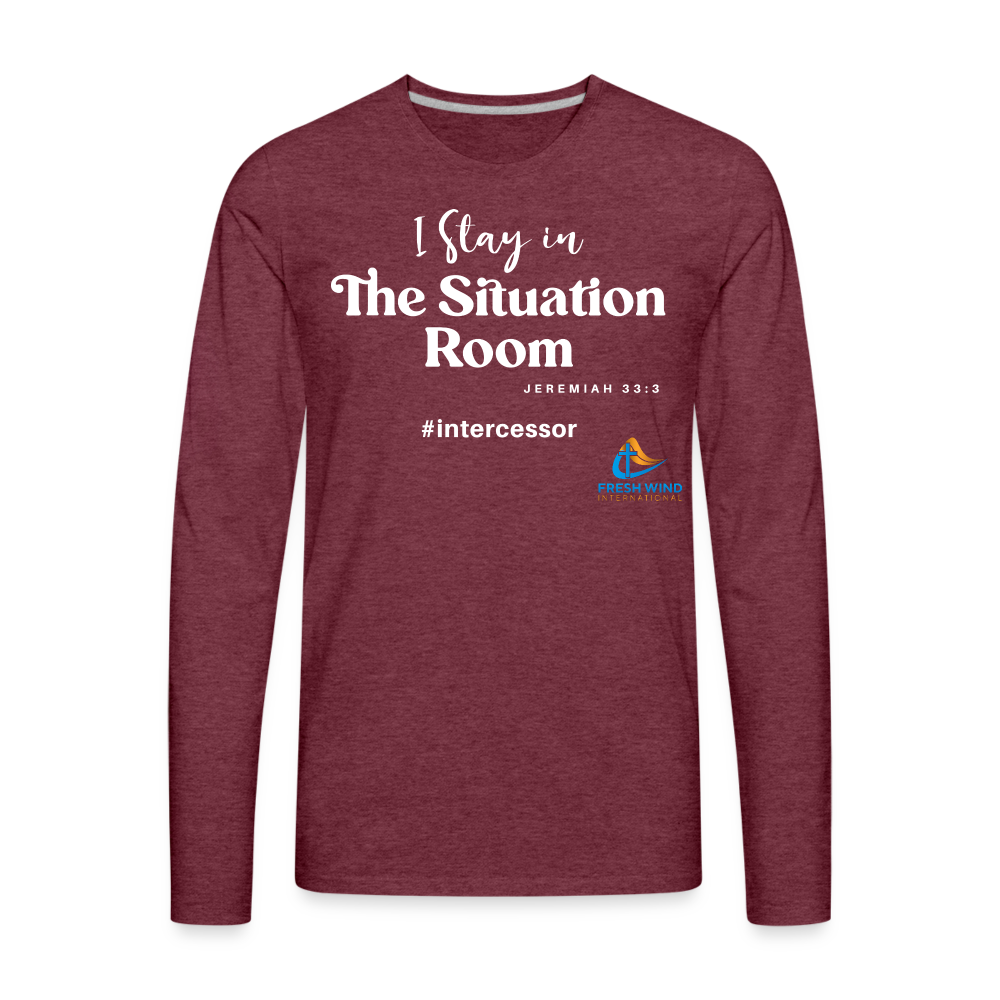 Situation Room Premium Long Sleeve T-Shirt - heather burgundy