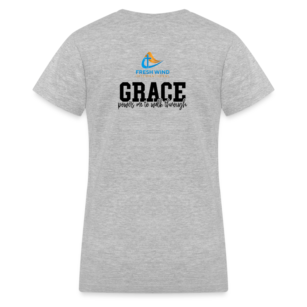 Favor/Grace - Women's V-Neck - LIGHT COLORS - gray