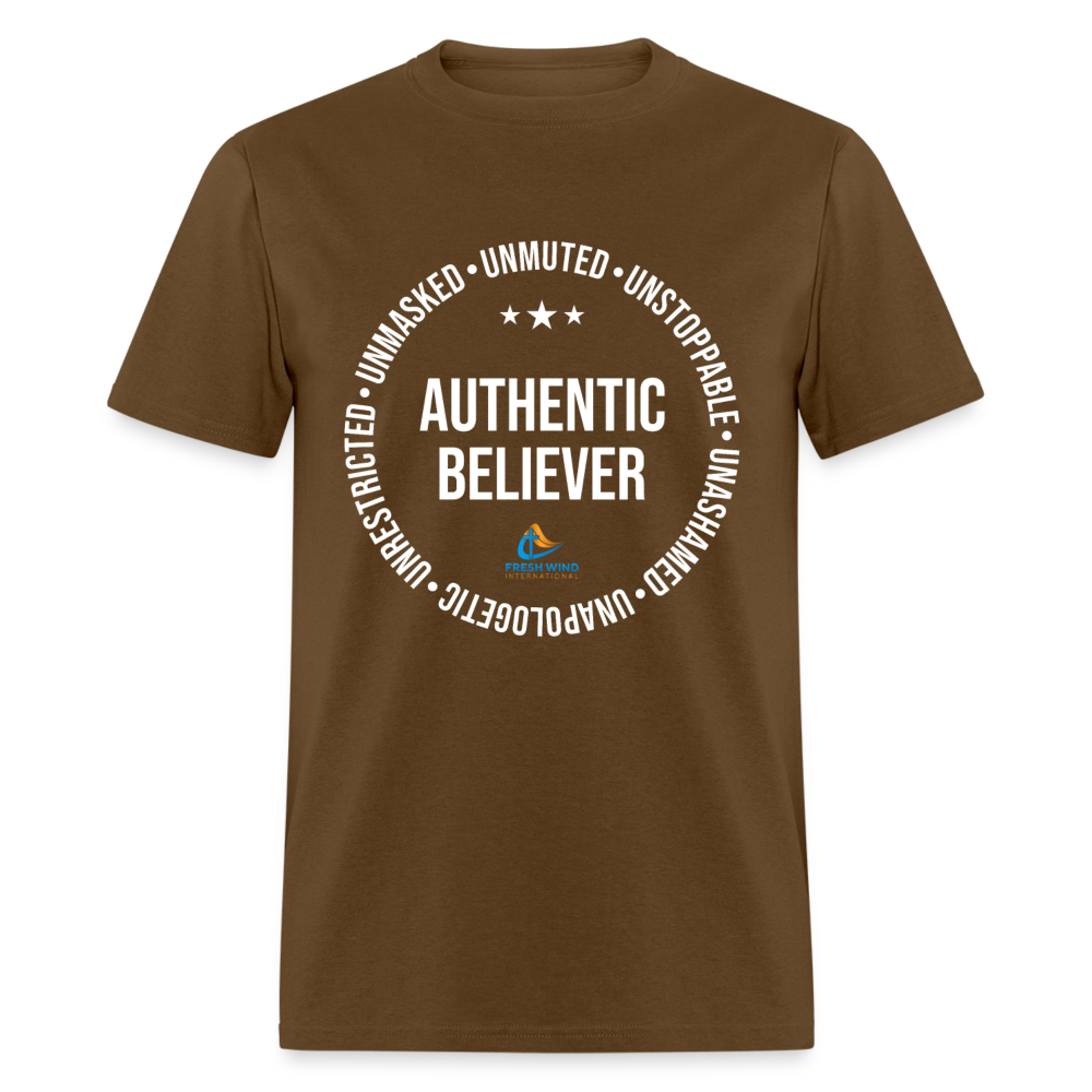 Authentic Believer - Unisex Classic T-Shirt - DARK COLORS - brown