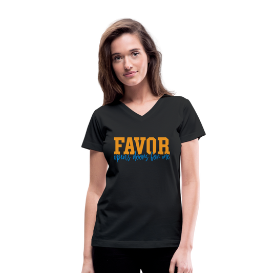 Favor/Grace Women's V-Neck - DARK COLORS - black