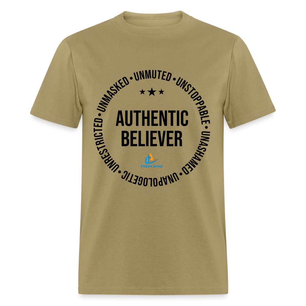 Authentic Believer - Unisex Classic T-Shirt - LIGHT COLORS - khaki