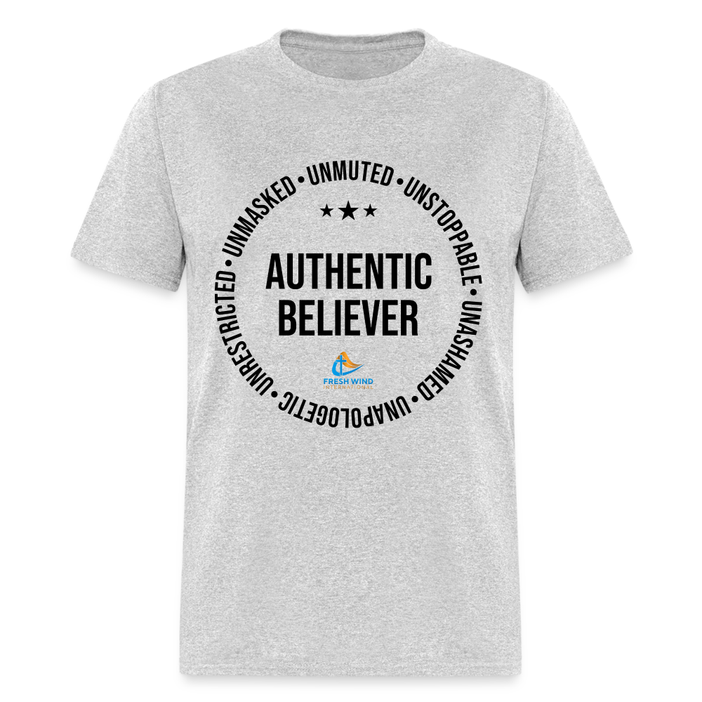 Authentic Believer - Unisex Classic T-Shirt - LIGHT COLORS - heather gray