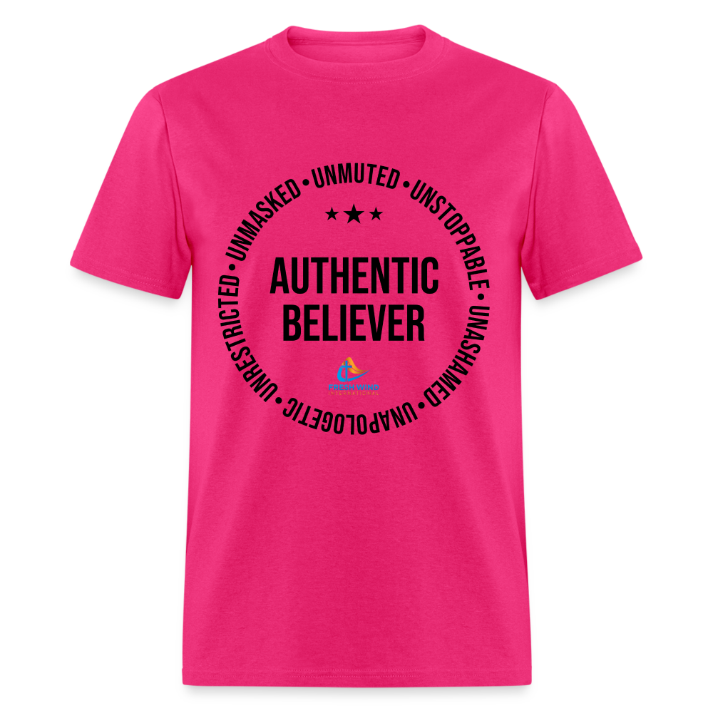 Authentic Believer - Unisex Classic T-Shirt - LIGHT COLORS - fuchsia