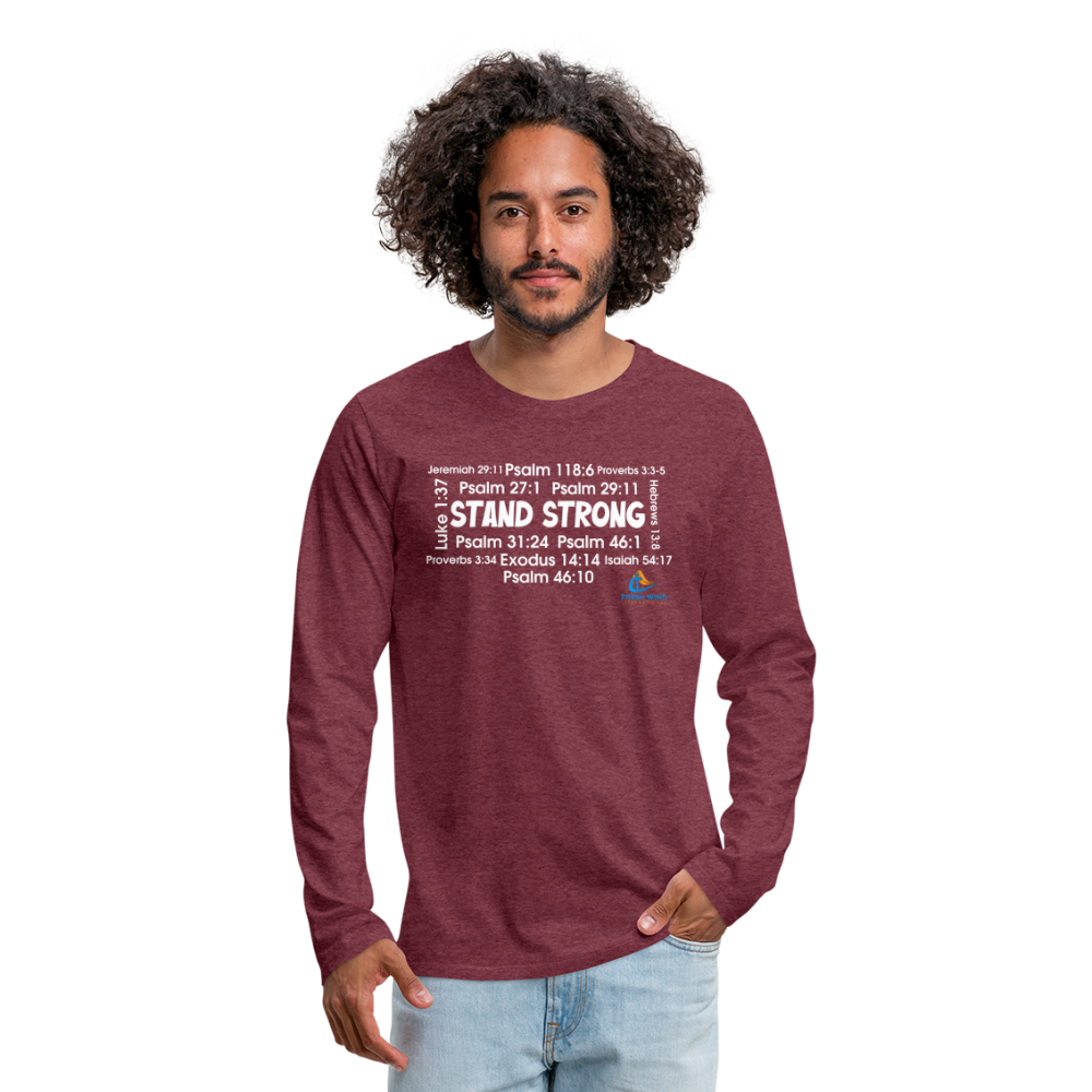 Stand Strong - Long Sleeve - heather burgundy